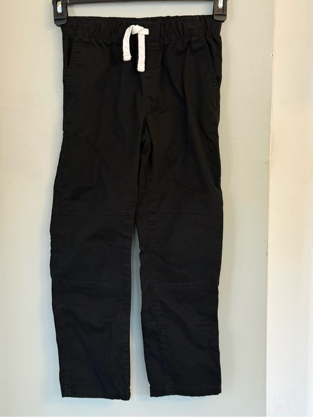 Cat & Jack Boy’s 10 M Straight Leg Black Pants Pull-on Stretch Adjustable Tie